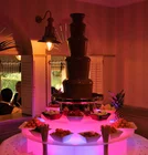 plastic 16 colors light up arylic LED chocolate fountain stand base