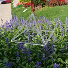 HF Sound Healing All Size Clear Crystal Quartz Pyramids Meditation For Reiki Offering