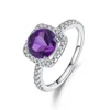 Abiding Natural Gemstone Amethyst Fashion Ring 925 Sterling Silver Wedding Ring Wholesale Jewelry Women
