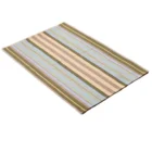 Chinese factory supply cotton woven stripe rug home hotel floor mat adult machine washable carpet rug custom