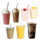 High quality disposable transparent 16oz coffee cups20oz clear plastic cups