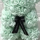 PE christmas rose bear Rose Wedding Flower teddy bear for Mother's Day Valentine's Day and Christmas decoration