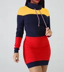2019 New Fashion Casual Autumn Long Sleeve Party Dress Women Clothing
