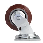 5 inch industrial swivel polyurethane heavy duty PU caster wheels load 340kg