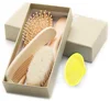 Wooden Baby Hair Brush Bottle Baby Brush and Comb Set With Natural Goat Hair Bristles Infant Hair Helps Prevent Cradle Cap