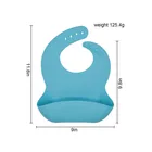 Benhaida BPA free Customized Wholesale Roll Up Kids Training Infant Drool Feeding Waterproof Silicone Baby Bib