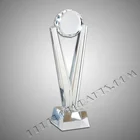 New custom high quality optical crystal victory award trophy vender -OCA071
