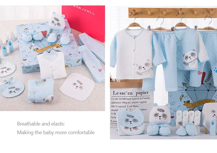 eco-friendly cotton baby clothes newborn gift set