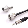 Eightwood PL259 UHF Male with hexagonal adapter to Motorola AM/FM Male Plug Extension Lead 12" Coax RG58 for Radio Antenna