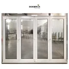 Aluminum Bi Folding Door Bi Folding Window And Door Hollow Glass Accordion