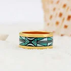 Never Fading 18K Gold Plated Copper Enamel Jewelry Famale Animal Pattern Fashion Finger Ring For Women