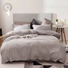 300tc korean style grey geometric print home choice 100% cotton comforter bedding sets luxury super king size