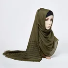 Wholesale 2020 new design muslim scarf hijab abaya top sale cheap cotton plain muslim hijab women