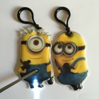 2019 Promotional 3D Printing Led PVC Keychain/Keyring , Custom Soft Rubber Led Key holder with light,Led PVC Light