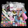 Yimart Professional 42 Acrylic Powder Liquid Brush Glitter Clipper Primer File Nail Art Tips Set Manicure Kit