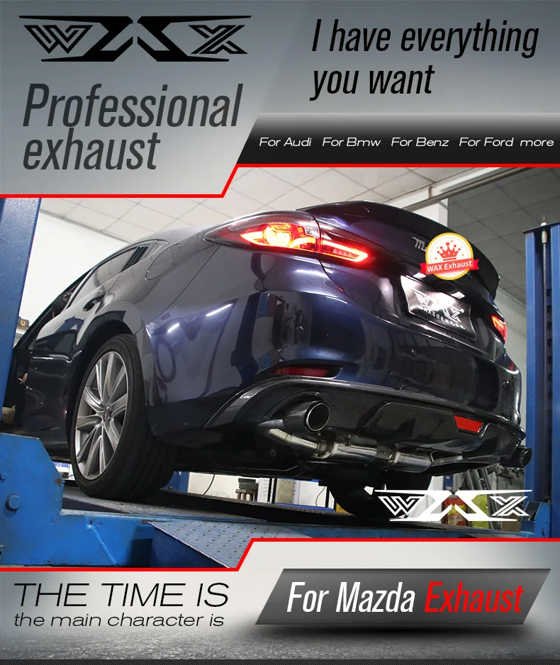 Exhaust Catback Muffler For Mazda 6 Mazda6 ATENZA 2012-2021Stainless Steel Pipe Exhaust Automotive Exhaust System