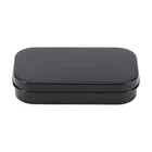 Portable Black Tin Case Tin Box Container Tin Metal Case With Sliding Lids