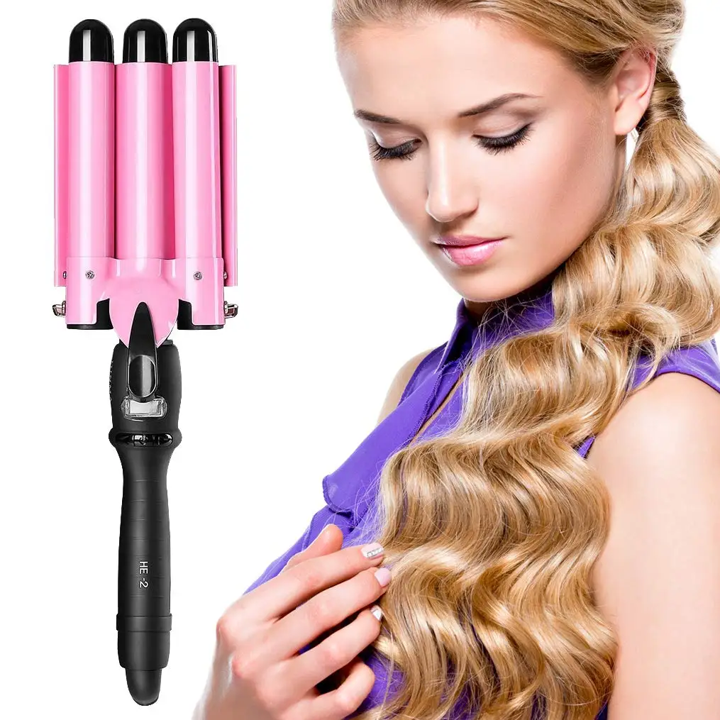 4 In 1 Hair Crimper Waver Straightener Curling Iron With 4