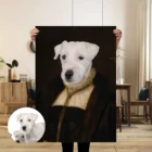 Canvas Linen Canvas 350gcanvas Noble Custom Pet Portraits Dog Paintings Art Canvas Decorative Wall Artwork For Home Decor