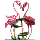 Table Decoration Liffy Hot Sale Fused Glass Flamingo Design Water Fountain Table Top Home Decoration