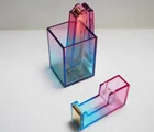 Huisen Acrylic Rose Gold plastic Clear Office Supplies Stationery Desk Set