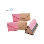 Security glasses slim magnetic foldable handmade triangle cute sunglasses case