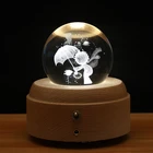3D Laser Pattern K9 Crystal Ball Music Box Custom Music Box Mechanism Christmas Birthday Gift Wedding Souvenir