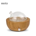 Innovative Essential Oil Nebulizer Diffuser Waterless With Wood Base And Glass Reservoir