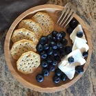 Custom Printed Eco-Friendly Small and Large Size Organic Bamboo Dinner Serving Dish Plate Set