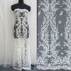 LACEDREAM RTS Floral Embroidered Beaded and Sequined Bridal Lace Fabric For Wedding Dress