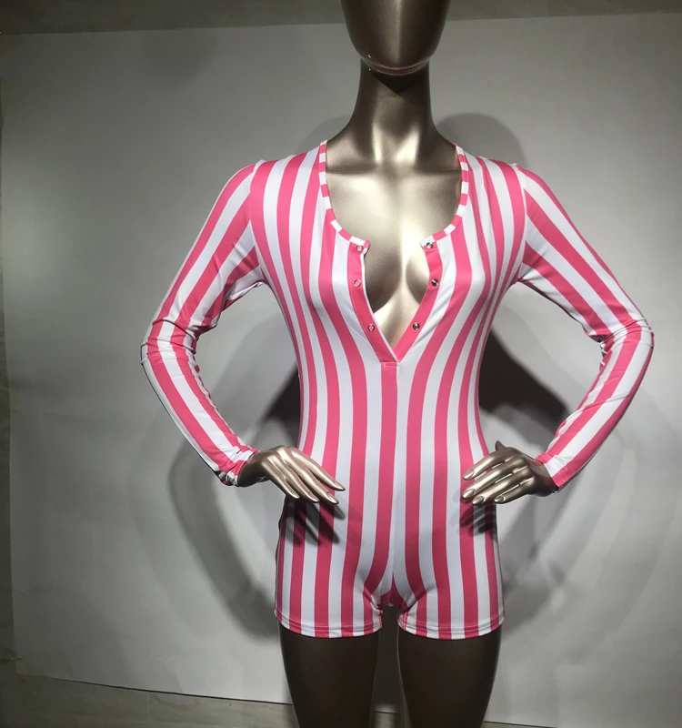 pink and white striped onesie