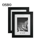 Modern Basics Black Document Frame 11''*14'' white mat for 8*10in file picture