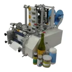 ワイン両面ステッカーラウンド水半自動デジタルボトルラベリングマシンプラスチックラウンドボトル