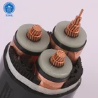 3*1.5mm2 copper conductor 3 core XLPE insulation screen PVC sheath Medium voltage power cable