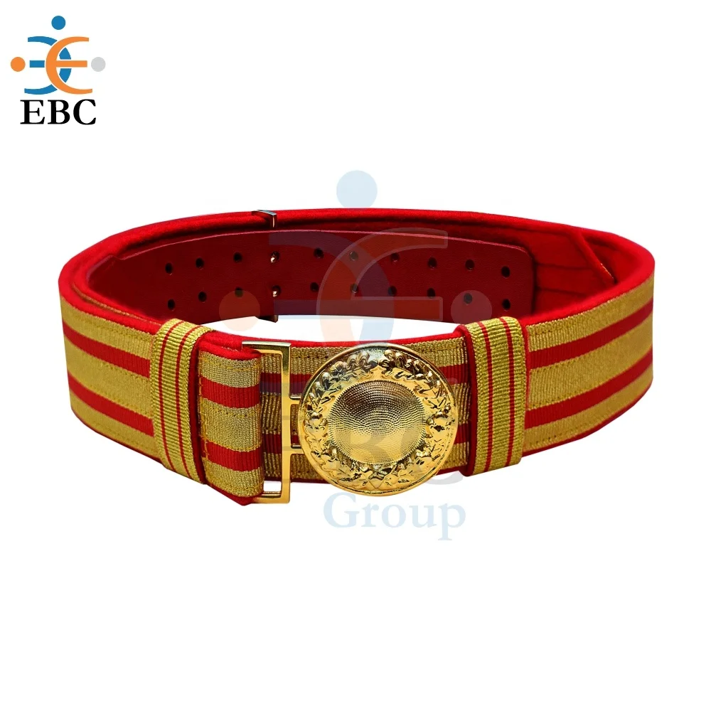 Oem Officer Ceremonial Sword Belt Red Golden Metallic Braid With