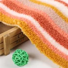 Logo Customization Fabric Velveteen New Strip Printed Shu Velveteen Fluffy Sherpa Fleece Fabric for Cloth
