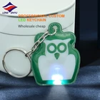 Longzhiyu 13 years manufacturer clear acrylic Keychain flashlight key chain led keyrig custom