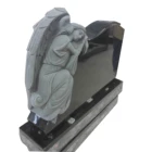 Tombstone. Wholesale Monument-for-cemetery-design Customized With Headstone Flower Vase And Base Stone Tombstone.