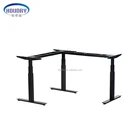 Easy to install commercial office furniture for staff workstation manager table with adjustable metal legs office desk