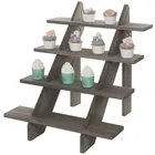 Homeware kitchen organize durable decorative solid wood mug display stand