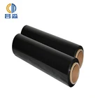 Soft Black Plastic Film Stretch Hot Sale Moisture Proof Black LLDPE Stretch Agriculture Black Plastic Film