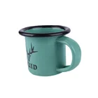 high quality small white speckled stainless steel camping coffee custom enamel mug metal mini enamel steel cup with logo