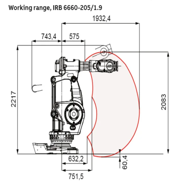 industrial robotic 6 axis ABB IRB 6660  press tending robotic machine