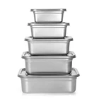 Stainless steel leak proof lunch box round for kids