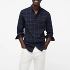 wholesale custom men's mens cotton oxford leisure joker plaid shirts