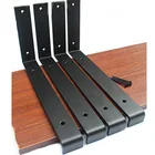 Rustic Hook Metal Lip Shelf Brackets Durable Floating Shelf Support Brackets