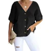 /product-detail/new-fashion-casual-soak-it-up-cotton-ladies-short-sleeve-v-neck-button-down-blouse-62424691990.html