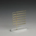 fashion jewelry display stand gold color with imitating marble base