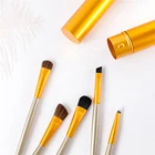 Portable 5pcs Multifunctional Extension Synthetic Eye Smudge Eyeshadow Eyeliner Eyebrow Brush Lip Make Up Brush kit With Case