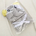 Amazon Hot Sale Baby Gift Soft Good Absorb Flannel Baby Hooded Bath Shower Towel